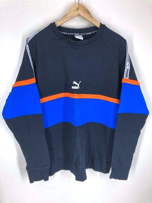 PUMA（プーマ） ロゴ 配色 プルオーバースウェット メンズ トップス