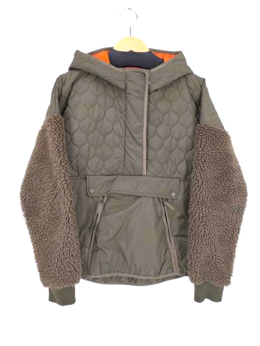 ZARA(ザラ) 素材切替 キルティングアノラックパーカー レディース トップス