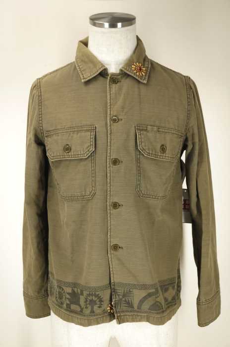 REMI RELIEF (レミレリーフ) OLD SATIN MILITARY SHIRT メンズ トップス