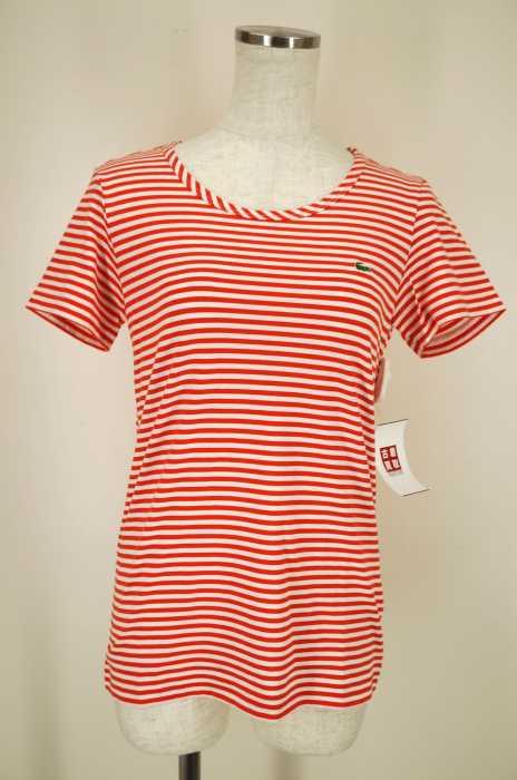 LACOSTE (ラコステ) S/S ボーダー柄Tシャツ レディース トップス