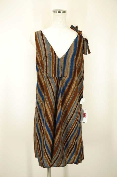 Ebonyivory エボニーアイボリー ストライプ ノースリーブワンピース レディース ワンピース ブランド古着買取販売バズストア