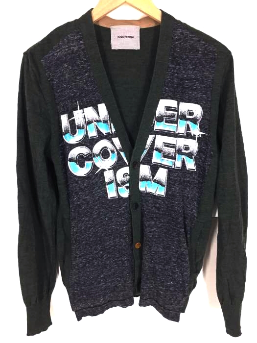UNDERCOVERISM(アンダーカバーイズム) プリント ウール ニット カーディガン メンズ トップス