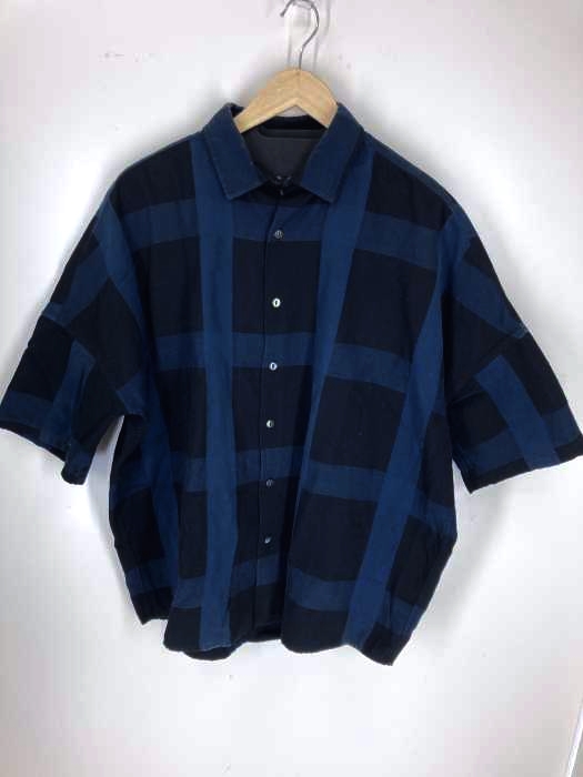 SHAREEF(シャリーフ) AME CHECK S/S BIG SHIRTS ビッグシルエット半袖オープンカラーシャツ メンズ トップス