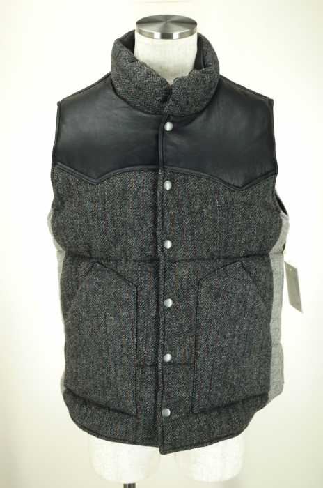 Harris Tweed（ハリスツイード） ヨーク切替ツイード中綿ベスト メンズ アウター