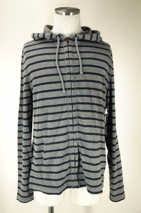 Abercrombie & Fitch (アバクロンビーアンドフィッチ) ボーダー柄ジップアップパーカー メンズ トップス