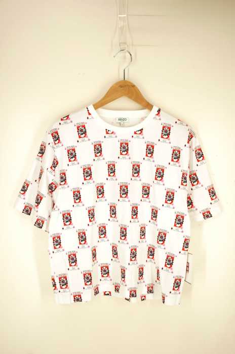 KENZO（ケンゾー） 総柄 ロゴプリント クルーネックTシャツ レディース トップス