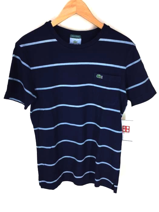 LACOSTE（ラコステ） ボーダー柄 ポケット 半袖 Tシャツ メンズ トップス