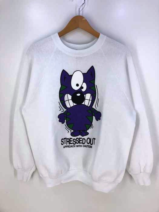 USED古着（ユーズドフルギ） ホワイト スウェット メンズ トップス