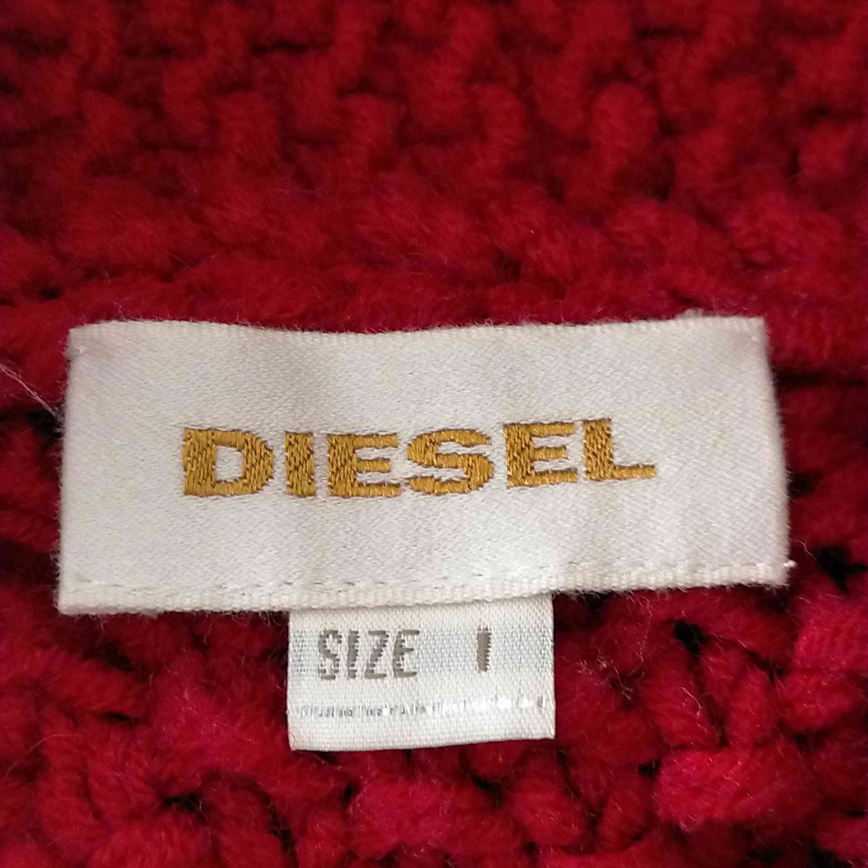 DIESEL(ディーゼル)リブデザインニットショールカラーニット