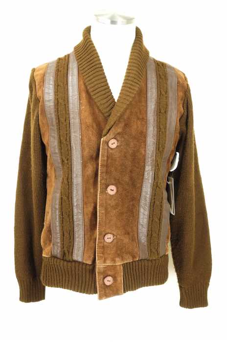 Repage （） ニット×レザー ジャケット メンズ トップス
