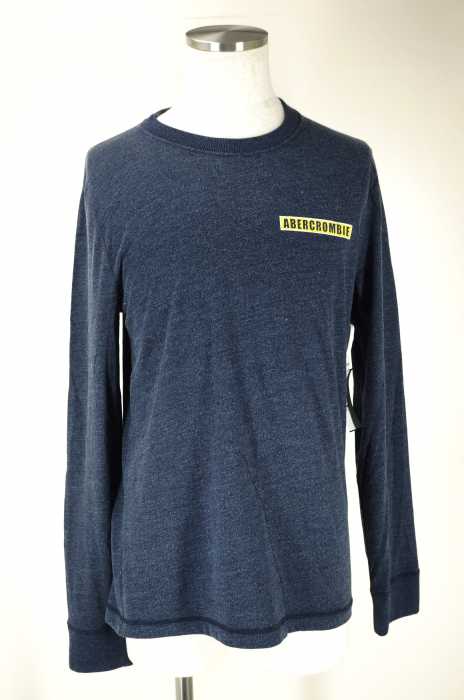 Abercrombie & Fitch （アバクロンビーアンドフィッチ） used加工プリントリブロンT ロングスリーブTシャツ メンズ トップス