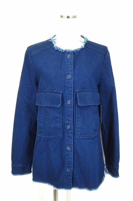 ZARA （ザラ） 切りっ放しシャツジャケット レディース トップス