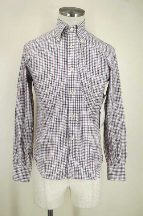BEAMS F （ビームスエフ） SLIM FIT ボタンダウンチェックシャツ メンズ トップス