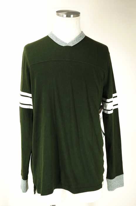 Abercrombie & Fitch (アバクロンビーアンドフィッチ) 袖ライン入リブロンT ロングスリーブTシャツ メンズ トップス