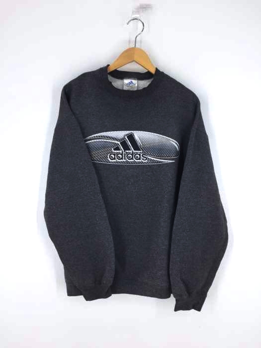 adidas（アディダス） 90s USA製 ロゴプリントクルーネックスウェット メンズ トップス