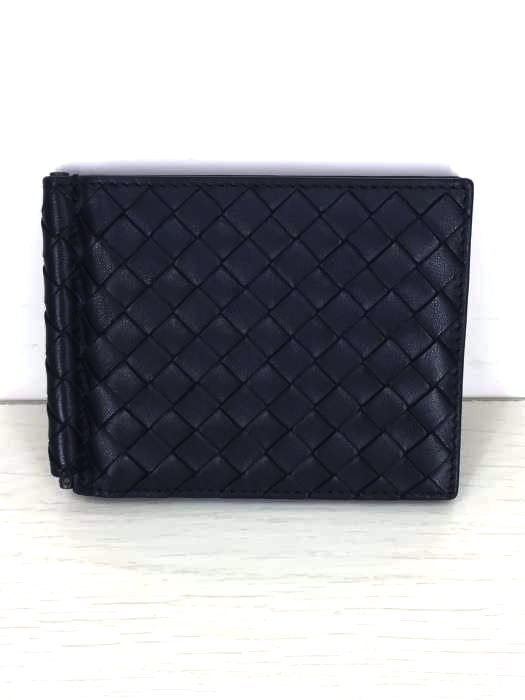 BOTTEGA VENETA（ボッテガヴェネタ） イントレチャート マネークリップ付き 二つ折り財布 メンズ 財布・ケース