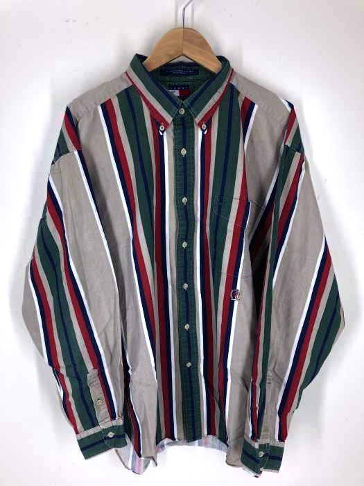 TOMMY HILFIGER（トミーヒルフィガー） マルチストライプ柄 長袖ボタンダウンシャツ メンズ トップス