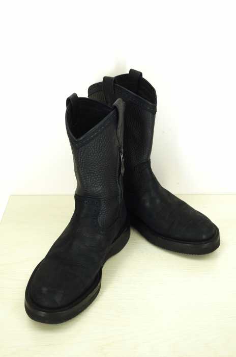 foot the coacher （フットザコーチャー） サイドジップレザー切替ブーツ メンズ シューズ
