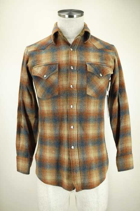 PENDLETON (ペンドルトン) 80S 白タグ オンブレチェックウールネルシャツ メンズ トップス