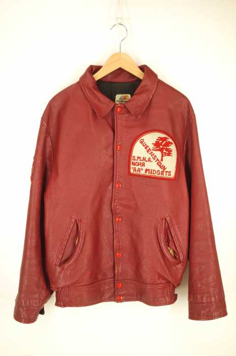 USED古着 (ユーズドフルギ) スナップボタンレザージャケット メンズ アウター