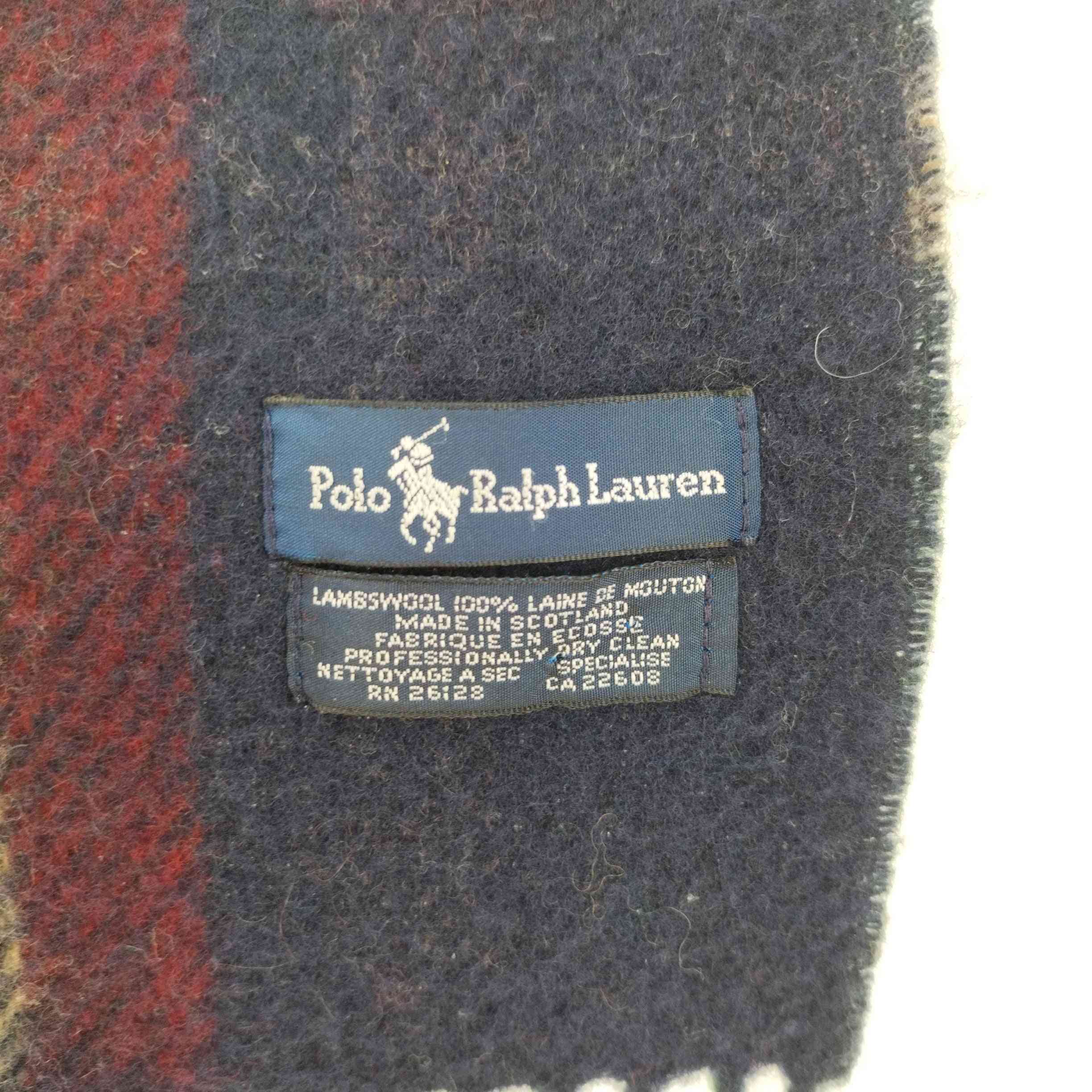 値下げ！【新品】(伊) POLO RALPH LAUREN 麻混マフラー-