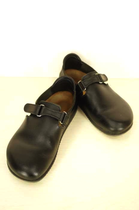 BIRKENSTOCK（ビルケンシュトック） linz リンツ ブラック スーパーグリップソール ストラップ スムースレザーシューズ メンズ シューズ
