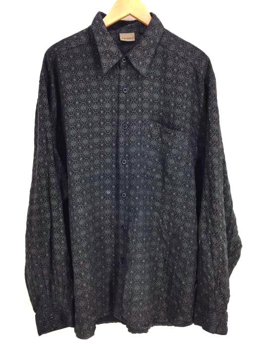 USED古着(ユーズドフルギ) 総柄 長袖シルクシャツ メンズ トップス