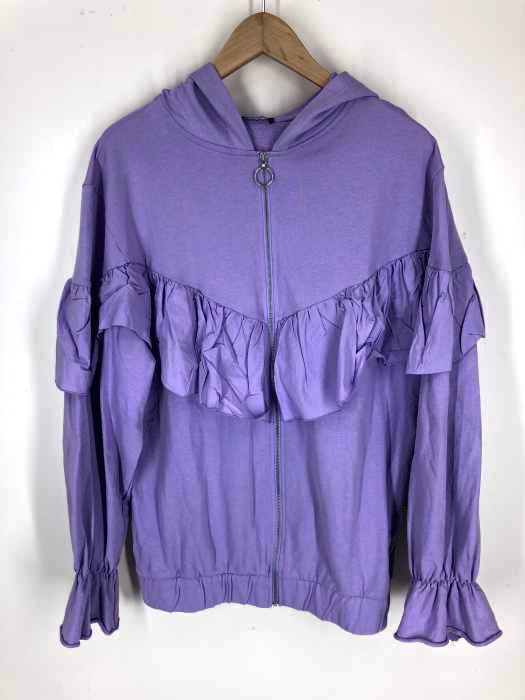 ZARA trafaluc（ザラトラファルック） ビッグシルエット フリル ジップアップパーカー レディース トップス