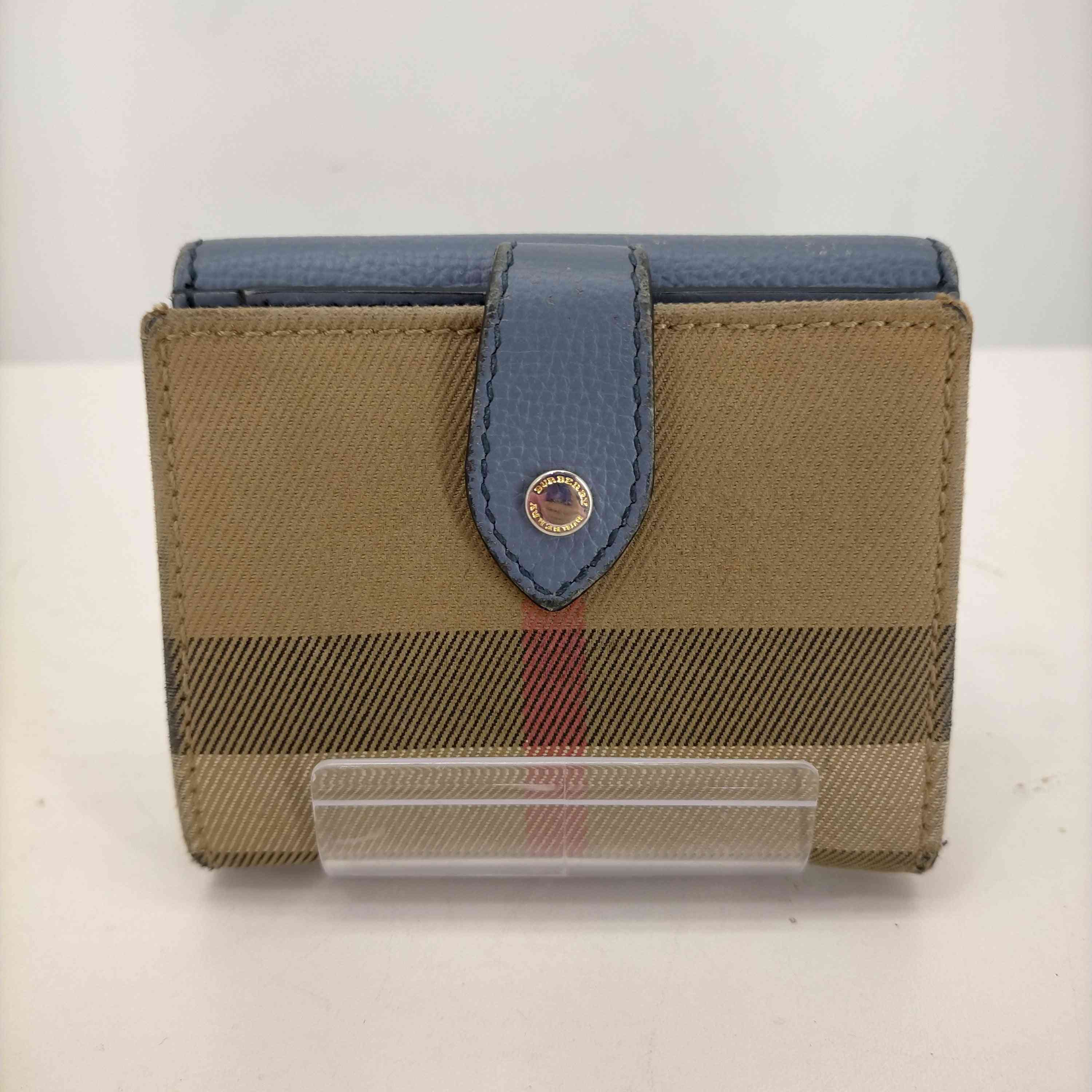 BURBERRY(バーバリー)ノバチェック レザーコンビ 2つ折り財布 【中古 