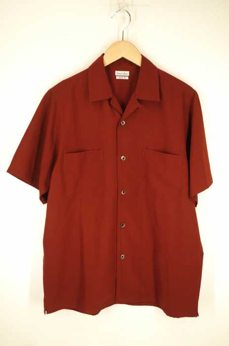 Steven Alan (スティーブンアラン) BUTTER STRIPE OPEN COLLAR BOLD SHIRT メンズ トップス
