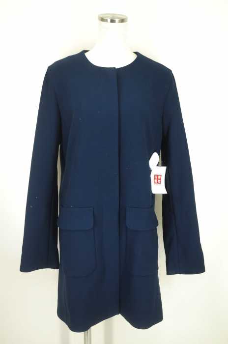 UNIQLO (ユニクロ) ノーカラー比翼コート レディース アウター