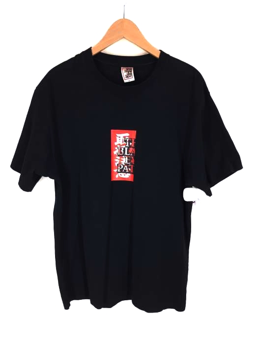 THE BLACK EYE PATCH（ザブラックアイパッチ） SUPPORT YOUR LOCAL HANDLE 取扱注意ロゴ プリントTシャツ メンズ トップス