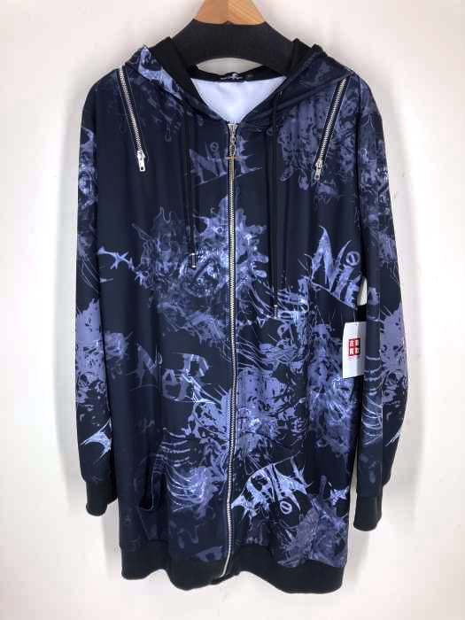 NieR CLOTHING(ニーア クロージング) 総柄 ロング ジップアップパーカー メンズ トップス