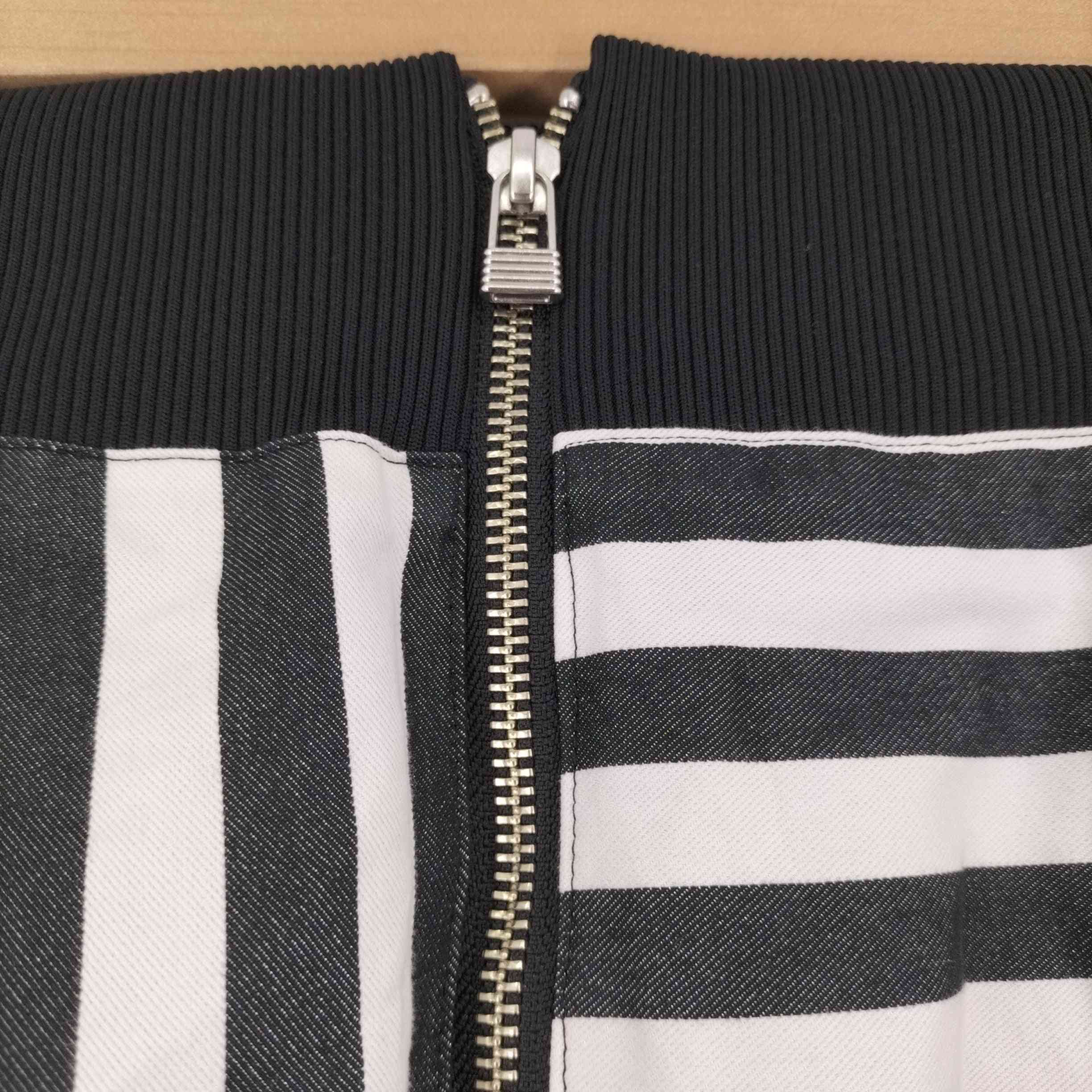 LIMI feu(リミフゥ)ストライプジップデザインスカート 【中古  