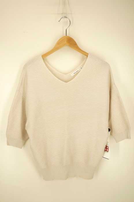 moussy (マウジー) GATHER STITCH H/S KNIT レディース トップス
