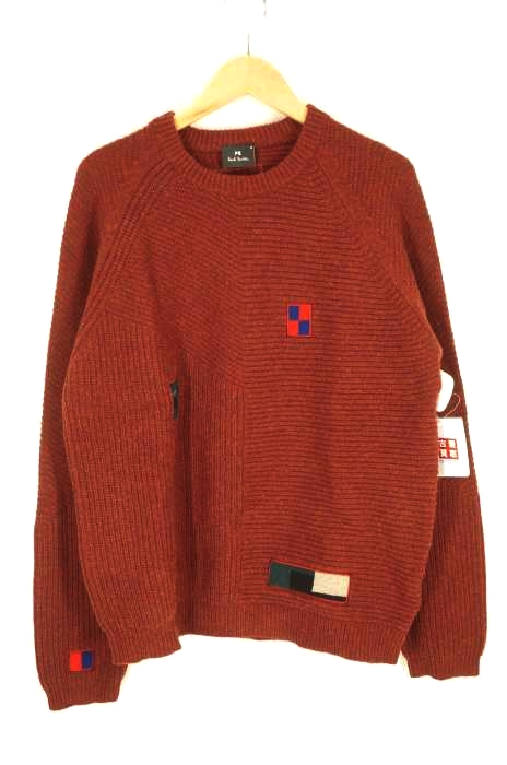 PS Paul Smith(ピーエスポールスミス) 刺繍入り クルーネック プルオーバーニット メンズ トップス