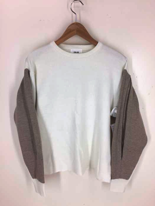 RIM.ARK(リムアーク) Bi-color sleeve knit tops バイカラースリーブ プルオーバーニット レディース トップス