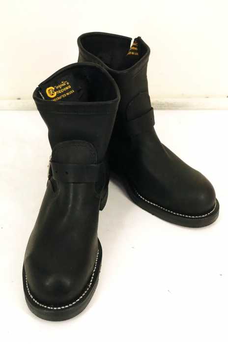 CHIPPEWA（チペワ） ブラック オデッサ スチールトゥ エンジニアブーツ メンズ シューズ