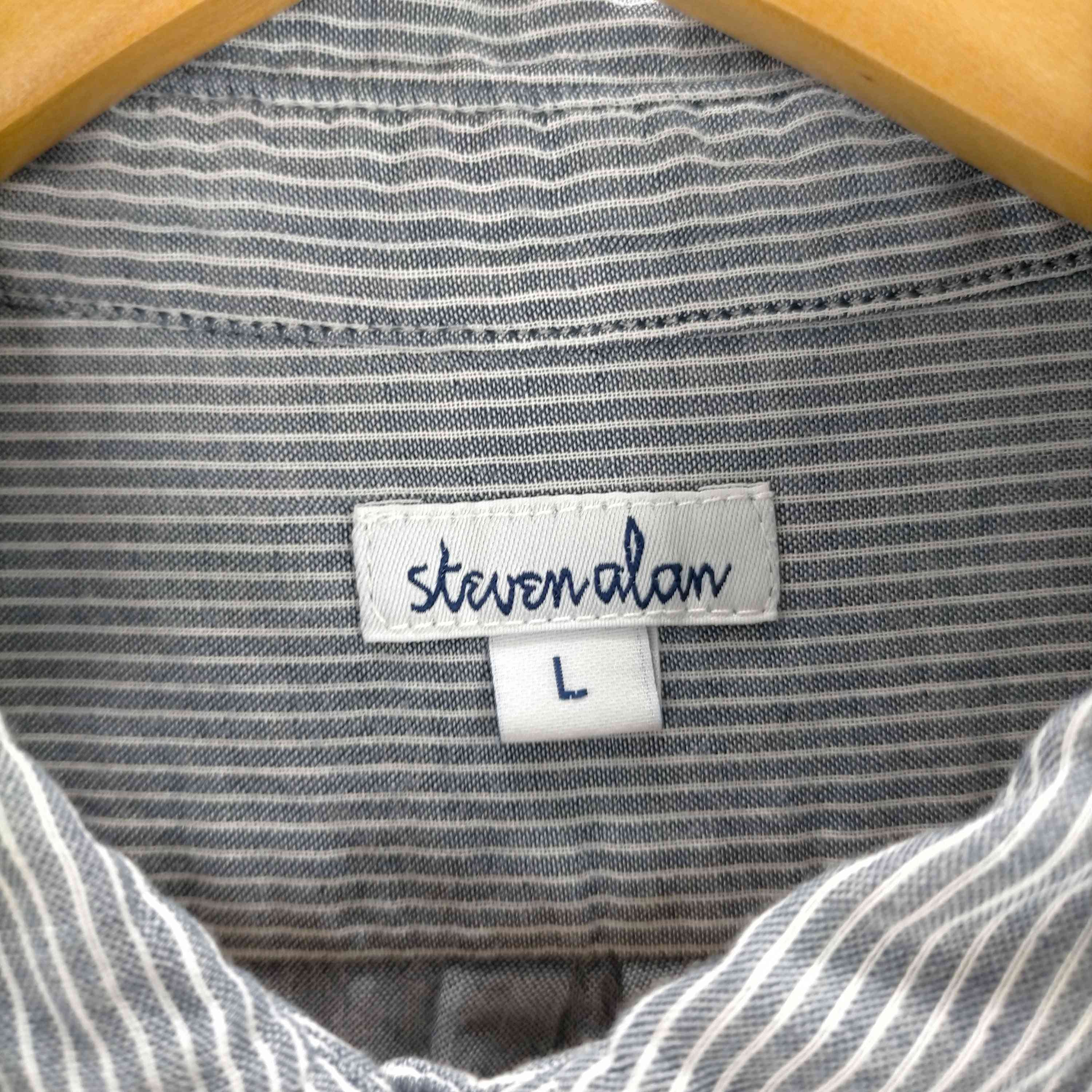 Steven Alan(スティーブンアラン)ストライプ ロング丈 シャツ 【中古