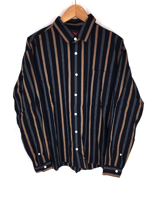 MAISON SPECIAL（メゾンスペシャル） マルチ ファブリック ストライプスクエアシャツ メンズ トップス