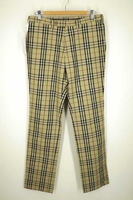 BURBERRY BLACK LABEL (バーバリーブラックレーベル) バーバリーチェックスラックスパンツ メンズ パンツ