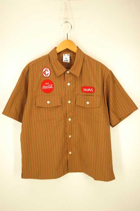 X-girl (エックスガール) COCA-COLA BY X-GIRL S/S WORK SHIRT レディース トップス