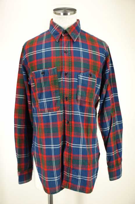 Engineered Garments （エンジニアードガーメンツ） ネコ目ボタンチェック柄シャツ 山ポケット長袖シャツ メンズ トップス