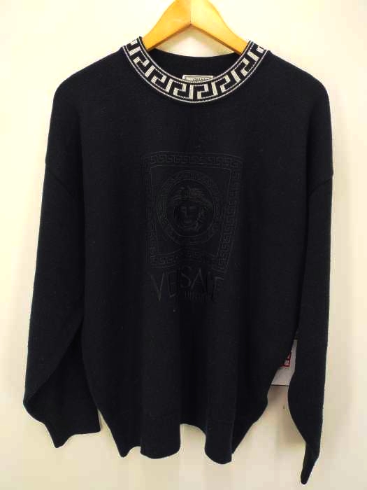 GIANNI VERSACE(ジャンニヴェルサーチ) 90s メデューサ刺繍 ニット 