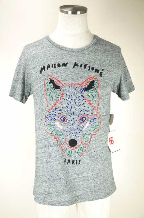 MAISON KITSUNE　メゾンキツネ （メゾンキツネ） 霜降りプリントTシャツ メンズ トップス