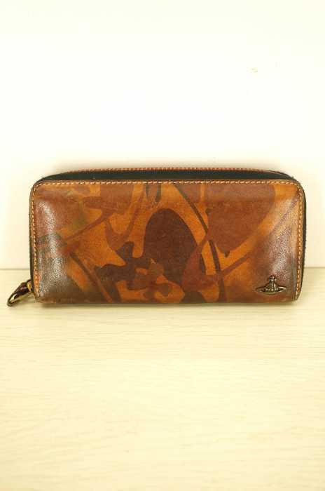 Vivienne Westwood ヴィヴィアンウエストウッド カモフララウンドジップ メンズ 財布 ケース ブランド古着買取販売バズストア