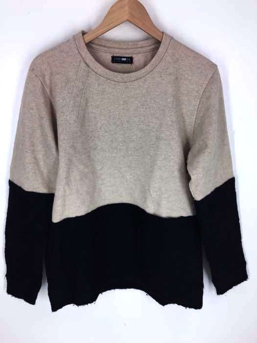 CASH CA（カシュカ） PANEL BORDER CREW SWEAT 薄手ニットセーター メンズ トップス