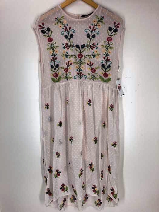 Zara Woman ザラ ウーマン 花柄 刺繍 ノースリーブ ワンピース レディース ワンピース ブランド古着買取販売バズストア