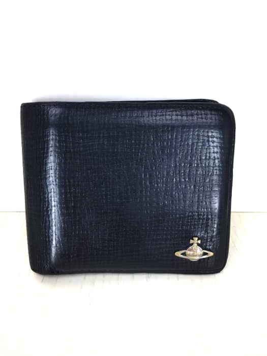 Vivienne Westwood（ヴィヴィアンウエストウッド） レザー二つ折り財布 メンズ 財布・ケース