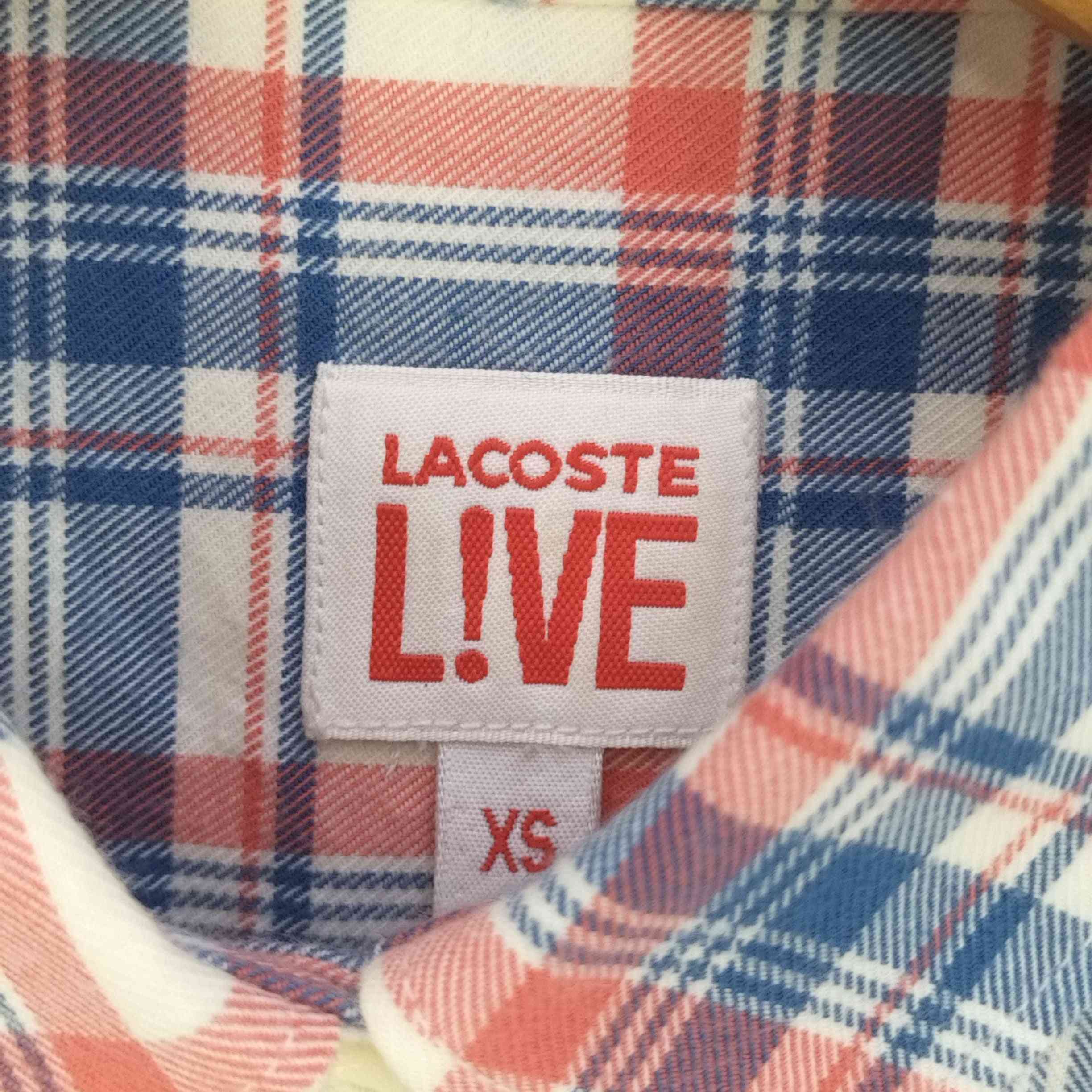 Lacoste Live(ラコステライブ)ロゴワッペン タータンチェックシャツ 